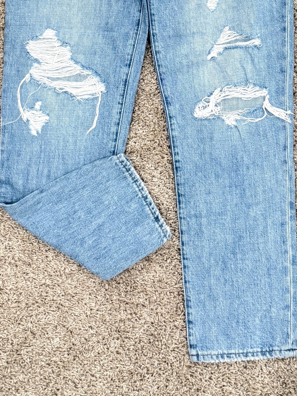 Pistola High Rise Distressed Slouchy Boyfriend Jeans Relaxed Fit Size 28 - Picture 4 of 8